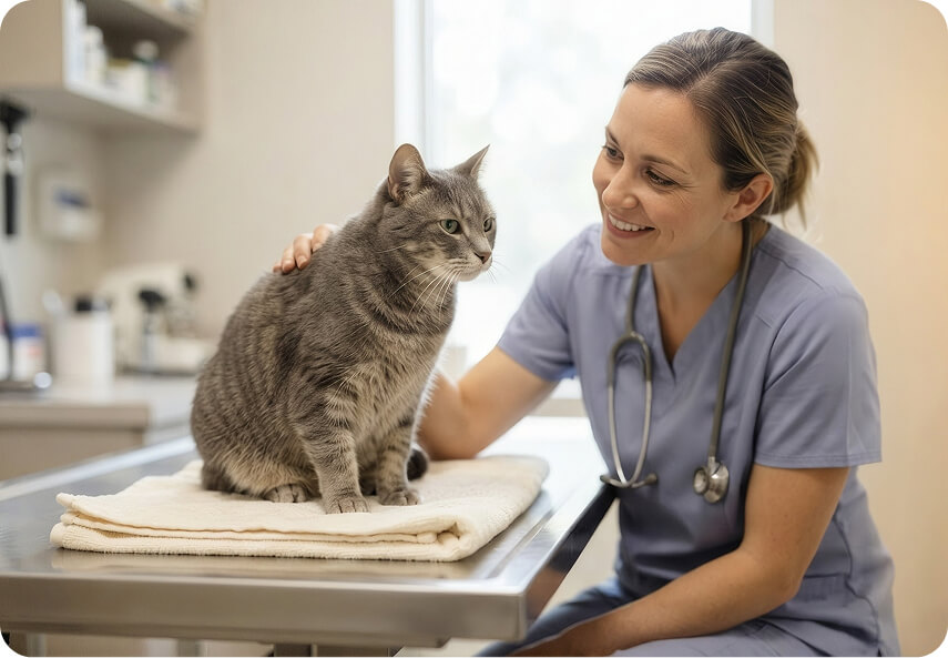 Cat in veterinary